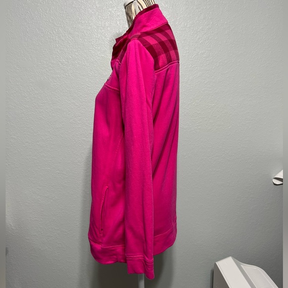 Vineyard Vines | pink shep shirt plaid shoulder design small pockets button neck - Picture 10 of 16